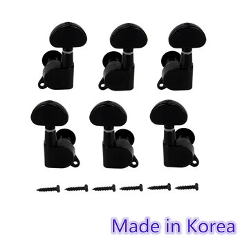 Set of Black 3L3R Machine Heads Guitar String Tuning Pegs Keys Tuners for Acoustic Electric Guitar Parts Made in Korea
Set of Black 3L3R Machine Heads Guitar String Tuning Pegs Keys Tuners for Acoustic Electric Guitar Parts Made in Korea