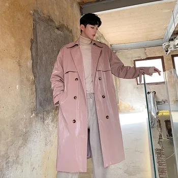 Autumn Winter Men Casual Washed PU Leather Trench Coat Male Women Vintage Streetwear Hip Hop Windbreaker Long Jacket Outerwear
Autumn Winter Men Casual Washed PU Leather Trench Coat Male Women Vintage Streetwear Hip Hop Windbreaker Long Jacket Outerwear