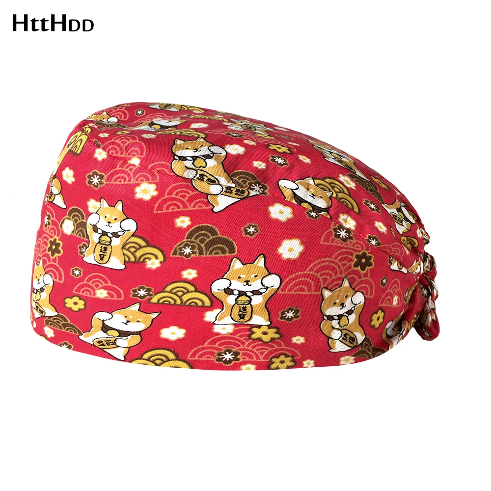 wholesa Pet treatment store Tieback scrub caps beauty salon work hat cartoon print Lucky Dog Red Background cleaning scrubs hat
wholesa Pet treatment store Tieback scrub caps beauty salon work hat cartoon print Lucky Dog Red Background cleaning scrubs hat