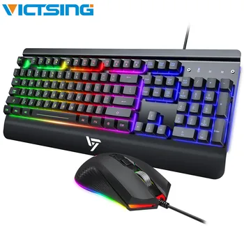 VictSing LED Wired Gaming Keyboard and Mouse Set Programmable 4200DPI Mice Computer Keyboard For Windows PC/Laptop Gamer
VictSing LED Wired Gaming Keyboard and Mouse Set Programmable 4200DPI Mice Computer Keyboard For Windows PC/Laptop Gamer