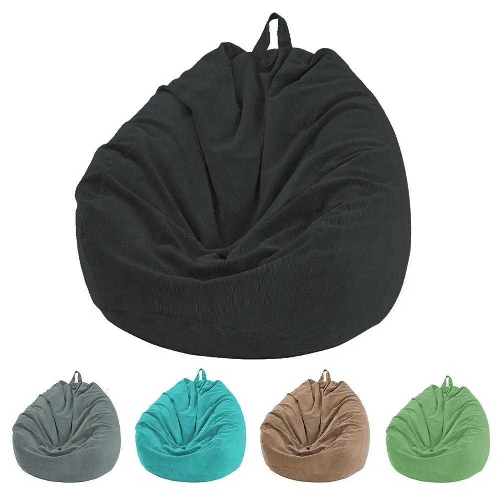Description Picture 2 of itemLazy BeanBag Sofas Cover Chairs without Filler Soft Removable Corduroy Lounger Seat Bean Bag Pouf Puff Couch Tatami Living Room