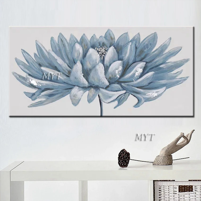 Modern Lotus Flower Pure Handmade Floral Wall Art Oil Painting Canvas Artwork Large Size Wall Picture For Living Room Decor 
Modern Lotus Flower Pure Handmade Floral Wall Art Oil Painting Canvas Artwork Large Size Wall Picture For Living Room Decor