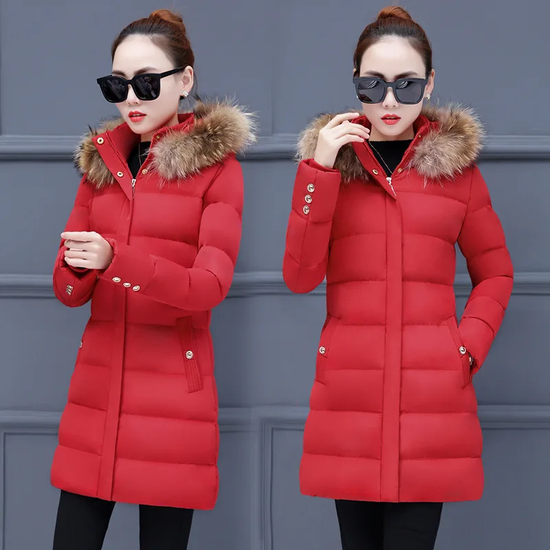 2018 Winter New Style Korean-style Mid-length Cotton-padded Clothes Women's Large Fur Collar Thick Slim Fit down Jacket Cotton-p
2018 Winter New Style Korean-style Mid-length Cotton-padded Clothes Women's Large Fur Collar Thick Slim Fit down Jacket Cotton-p