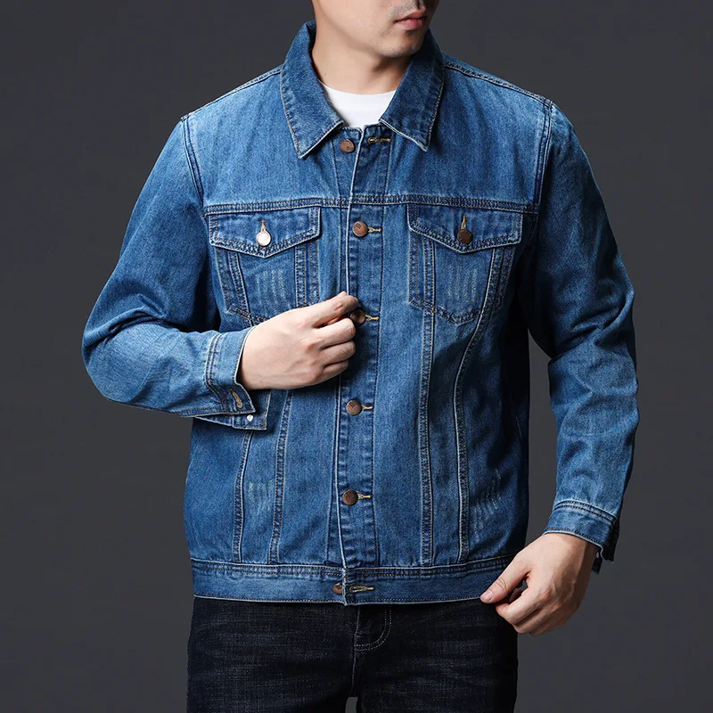 Spring Handsome Cowboy Jacket Men's Korean-style Fit Slim Fit Students Versatile Simple Draping Cutting/three-dimensional Cuttin
Spring Handsome Cowboy Jacket Men's Korean-style Fit Slim Fit Students Versatile Simple Draping Cutting/three-dimensional Cuttin