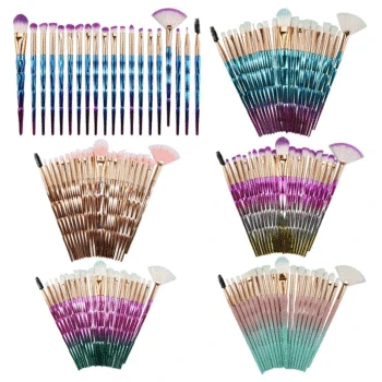 20Pcs Diamond Makeup Brushes Set Powder Foundation Blush Blending Eye shadow Lip Cosmetic Beauty Make Up Brush pincel maquiagem
20Pcs Diamond Makeup Brushes Set Powder Foundation Blush Blending Eye shadow Lip Cosmetic Beauty Make Up Brush pincel maquiagem