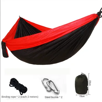Hiking Camping 270*140cm Hammock Portable Nylon Safety Parachute Hamac Hanging Chair Swing Outdoor Double Person Leisure Hamak 
Hiking Camping 270*140cm Hammock Portable Nylon Safety Parachute Hamac Hanging Chair Swing Outdoor Double Person Leisure Hamak