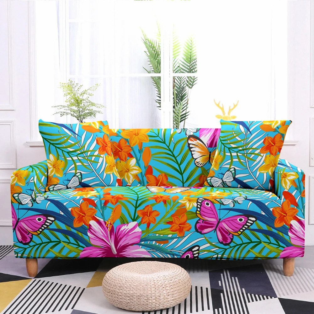 3D Digital Flowers Couch Cover 28 3D Digital Flowers Couch Cover 34 Chair And Sofa Covers