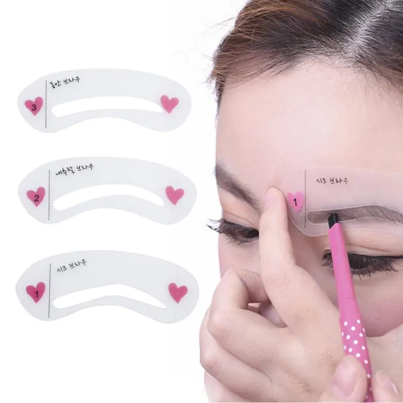 3PCS Pro Reusable Eyebrow Stencil Set Eye Brow DIY Drawing Guide Styling Shaping Grooming Eyebrow Template Stencil Card For Girl
3PCS Pro Reusable Eyebrow Stencil Set Eye Brow DIY Drawing Guide Styling Shaping Grooming Eyebrow Template Stencil Card For Girl