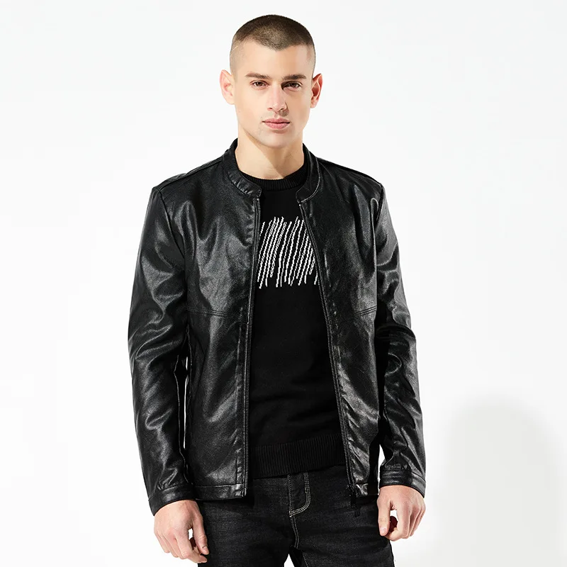 2018 Spring And Autumn New Style Spring MEN'S Leather Coat Stand Collar Europe And America Slim Fit Thin Youth PU Leather Jacket
2018 Spring And Autumn New Style Spring MEN'S Leather Coat Stand Collar Europe And America Slim Fit Thin Youth PU Leather Jacket
