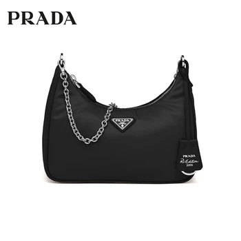 PRADA Re-Edition 2005 Nylon Shoulder Bag Adjustable Chain Strap Leather Handbag For Women 1BH204 
PRADA Re-Edition 2005 Nylon Shoulder Bag Adjustable Chain Strap Leather Handbag For Women 1BH204