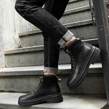 Plus Size Men Boots Warm Plush Winter Snow Boots Shoes Natural Leather Platform Ankle Boots Waterproof Autumn Winter Shoes
Plus Size Men Boots Warm Plush Winter Snow Boots Shoes Natural Leather Platform Ankle Boots Waterproof Autumn Winter Shoes