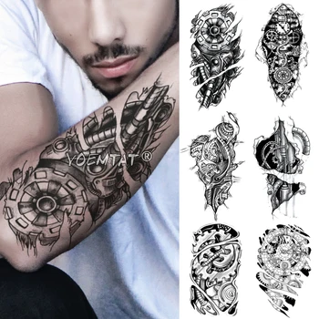 Metal Mechanical Gear Arm Temporary Tattoo Sticker Electricity 3D Bionic Waterproof Tatto Robot Body Art Fake Tatoo Men Women
Metal Mechanical Gear Arm Temporary Tattoo Sticker Electricity 3D Bionic Waterproof Tatto Robot Body Art Fake Tatoo Men Women