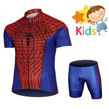 Super Hero Marvel Adventures Cycling Kit for Children Spider Man Cycling Clothing Set Maillot Ropa Ciclismo Breathable Bike Wear
Super Hero Marvel Adventures Cycling Kit for Children Spider Man Cycling Clothing Set Maillot Ropa Ciclismo Breathable Bike Wear