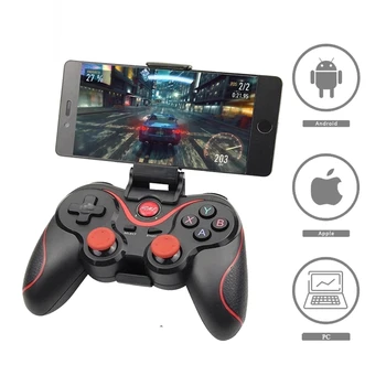 Wireless Android Gamepad T3 X3 Wireless Joystick Game Controller Bluetooths 3.0 Joystick for Mobile Phone Tablet TV Box Holder
Wireless Android Gamepad T3 X3 Wireless Joystick Game Controller Bluetooths 3.0 Joystick for Mobile Phone Tablet TV Box Holder