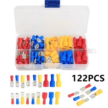 122PCS Insulated Female Male Terminal Spade joint Connector Crimp Terminas Connectors Cable Wire Connector Set
122PCS Insulated Female Male Terminal Spade joint Connector Crimp Terminas Connectors Cable Wire Connector Set