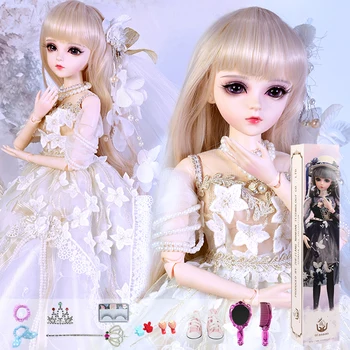 UCanaan 1/3 BJD Doll 60CM 18 Ball Jointed Dolls With Outfits Palace Maxi Dress Wig Shoes Makeup Toys Gifts For Girls Collection
UCanaan 1/3 BJD Doll 60CM 18 Ball Jointed Dolls With Outfits Palace Maxi Dress Wig Shoes Makeup Toys Gifts For Girls Collection