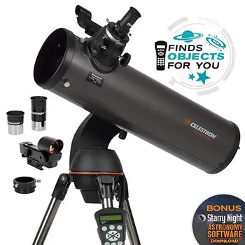 Celestron NexStar 130SLT Computerized Telescope Compact and Portable Newtonian Reflector Optical Design SkyAlign Technology
Celestron NexStar 130SLT Computerized Telescope Compact and Portable Newtonian Reflector Optical Design SkyAlign Technology