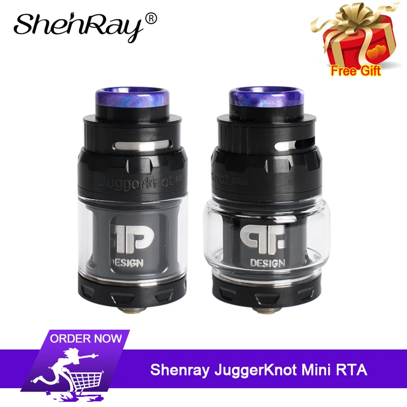 Shenray JuggerKnot Mini RTA 4.5ml Atomizer 24mm Single Coil Adjustable Top Airflow Leak Proof electronic cigarette atomizers RTA
Shenray JuggerKnot Mini RTA 4.5ml Atomizer 24mm Single Coil Adjustable Top Airflow Leak Proof electronic cigarette atomizers RTA