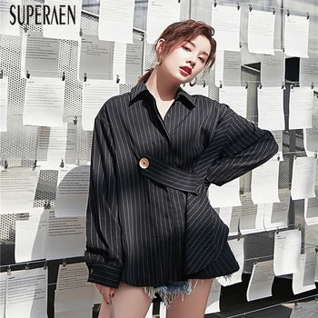 SuperAen Striped Shirt Female New 2020 Spring and Autumn Wild Women Blouses and Tops Long Sleeves Chiffon Women Clothing 
SuperAen Striped Shirt Female New 2020 Spring and Autumn Wild Women Blouses and Tops Long Sleeves Chiffon Women Clothing