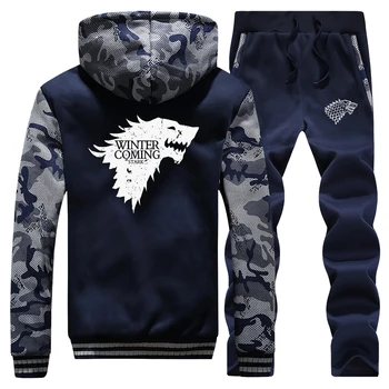 Game Of Thrones Hoodies Pants Set Men House Stark Winter Is Coming Tracksuit Coat Track Suit Winter Thick Jacket 2 PCS Camo Sets
Game Of Thrones Hoodies Pants Set Men House Stark Winter Is Coming Tracksuit Coat Track Suit Winter Thick Jacket 2 PCS Camo Sets
