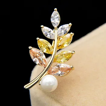 CINDY XIANG 2 Colors Available Colored Cubic Zirconia Leaf Collar Pin Spring Design Brooches For Women Copper Jewelry Good Gift
CINDY XIANG 2 Colors Available Colored Cubic Zirconia Leaf Collar Pin Spring Design Brooches For Women Copper Jewelry Good Gift