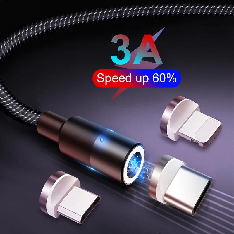 LEAF 2M Fast 3A Magnetic Cable Quick charge 3.0 Micro USB Charger Type C Charging For iPhone XS MAX Samsung S9 Magnet Phone Cord
LEAF 2M Fast 3A Magnetic Cable Quick charge 3.0 Micro USB Charger Type C Charging For iPhone XS MAX Samsung S9 Magnet Phone Cord