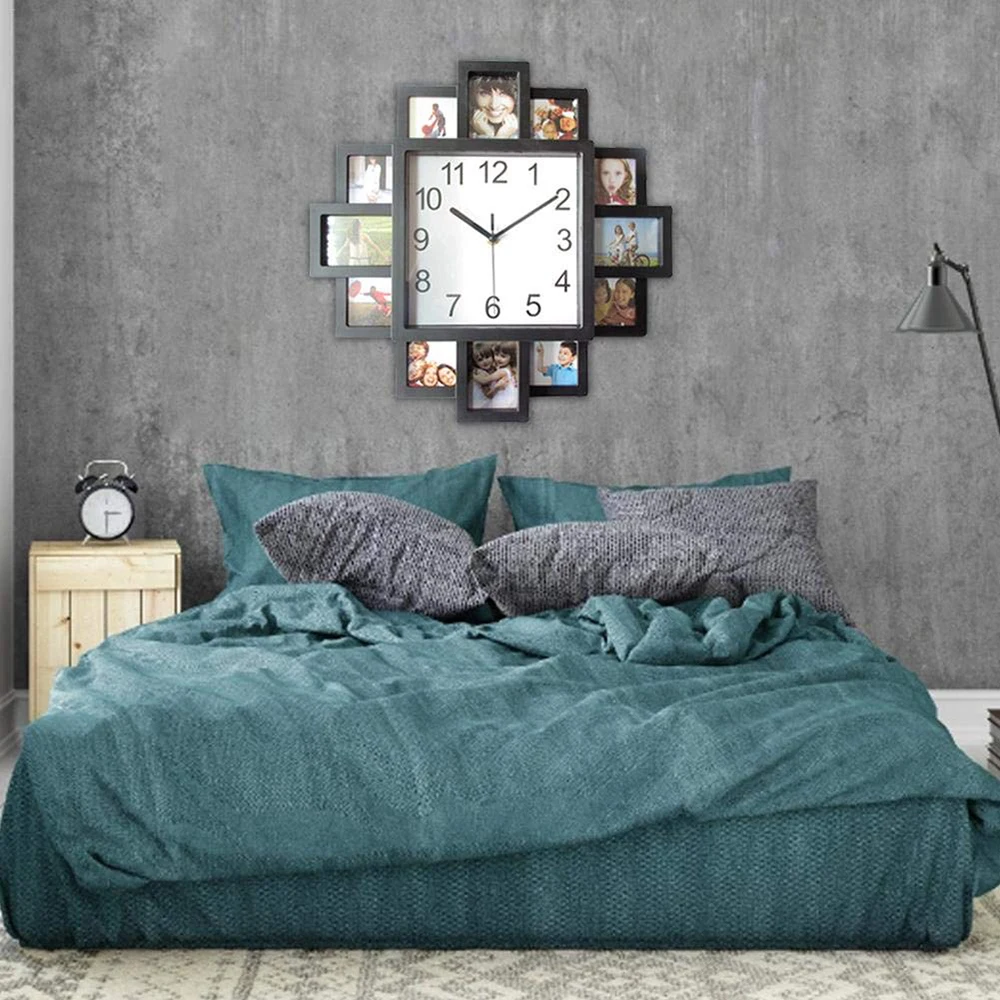 Generic Large Wall Clock Photo Frame Modern Design 3d Clocks Living