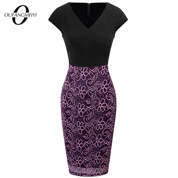 Summer Fashion Women V-Neck Black Lace Patchwork Casual Party Elegant Office Pencil Dress EB379
Summer Fashion Women V-Neck Black Lace Patchwork Casual Party Elegant Office Pencil Dress EB379