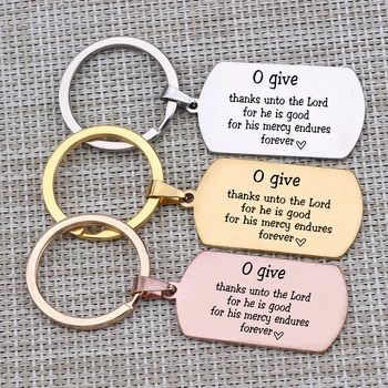 Thanksgiving Day Gift Keychain Engraved Thanks Unto The Load For He Is Good Key Fob Hand Stamped Jewerlry Dog Tag Charm Gift
Thanksgiving Day Gift Keychain Engraved Thanks Unto The Load For He Is Good Key Fob Hand Stamped Jewerlry Dog Tag Charm Gift