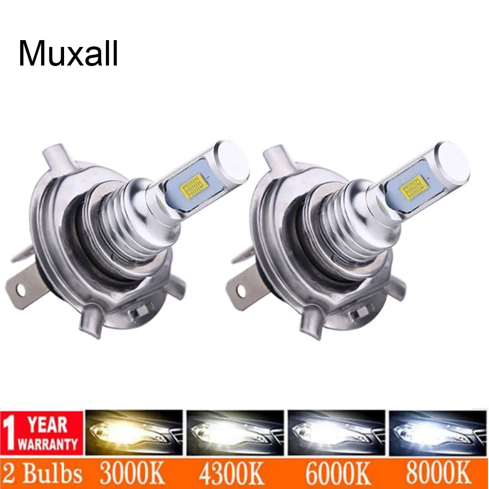 Muxall 2 шт. CSP H1 H3 H4 H7 H11 9005 9006 H27 880 мини автомобильные мотоциклетные светодиодные