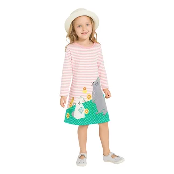 Jumping Meters 3-12T Bunny Applique Party Dresses for Autumn Spring Girls Cotton Clothing Long Sleeve Stripe Girls Animals Dress
Jumping Meters 3-12T Bunny Applique Party Dresses for Autumn Spring Girls Cotton Clothing Long Sleeve Stripe Girls Animals Dress
