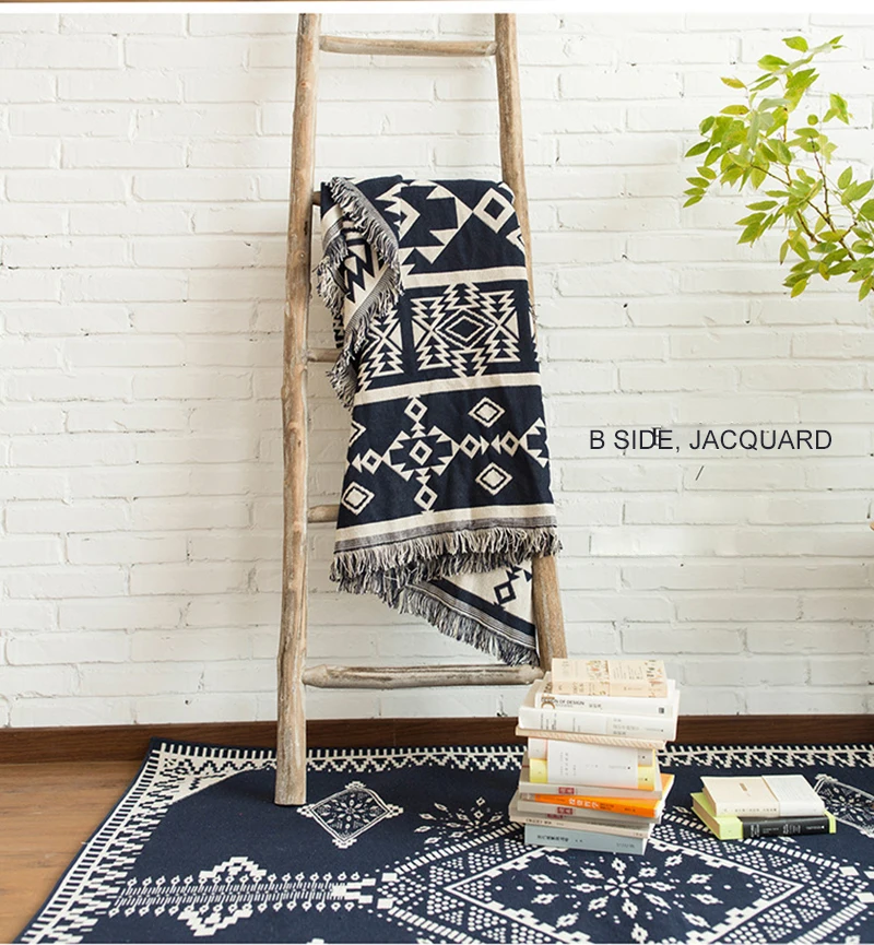 Koc na sofę w stylu Retro w europejskim stylu - tkanina dywanowa, ciepła, dekoracyjna poduszka na sofę - Wianko - 16