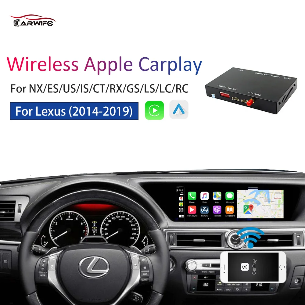 Plug and Play Wifi Wireless CarPlay Android auto for Lexus Car Play 2014 Multimedia player For iphoe Android IOS 13 Airplay
Plug and Play Wifi Wireless CarPlay Android auto for Lexus Car Play 2014 Multimedia player For iphoe Android IOS 13 Airplay