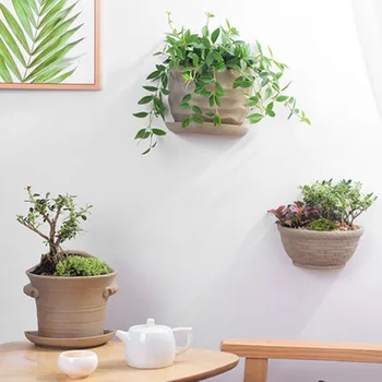 Stoneware Wall-mounted Flowerpot Ceramic Simple Creative Balcony Hanging Pot Green Sill Hanging Succulent Flower pot wall Flower
Stoneware Wall-mounted Flowerpot Ceramic Simple Creative Balcony Hanging Pot Green Sill Hanging Succulent Flower pot wall Flower