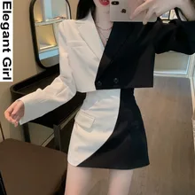 2021 Women Korean Style Fashion Contrasting Color Short Suit Jacket + Slim Bag Hip Skirt Two-piece Suit Spring Autumn New
2021 Women Korean Style Fashion Contrasting Color Short Suit Jacket + Slim Bag Hip Skirt Two-piece Suit Spring Autumn New