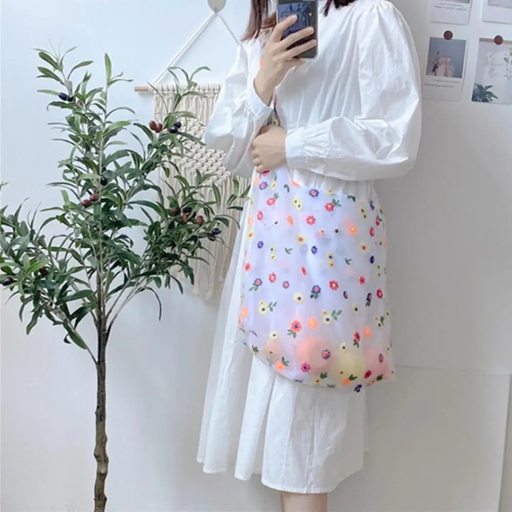 New fairy style pastoral floral element fashion organza large capacity one-shoulder protection convenient shopping bag hand bag
New fairy style pastoral floral element fashion organza large capacity one-shoulder protection convenient shopping bag hand bag