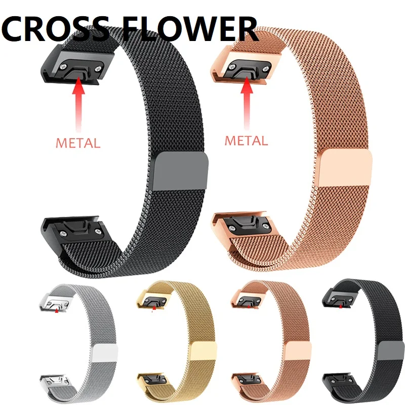 Milanese loop watchband for Garmin Fenix 5 5X 5S plus GPS Smart watch accessories 20 22 26mm sport steel bracelet Fenix5 strap
Milanese loop watchband for Garmin Fenix 5 5X 5S plus GPS Smart watch accessories 20 22 26mm sport steel bracelet Fenix5 strap
