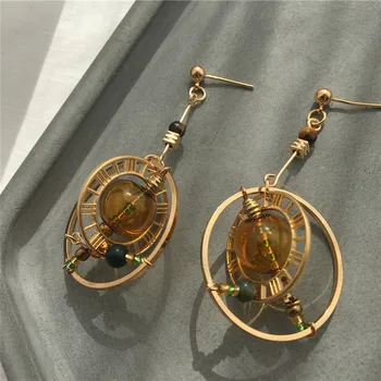 Hand-Made Geometric Circle Earring Woman Vintage Glass Bubbles Earrings Industrial Style Abstract Fashion Charm Jewelry
Hand-Made Geometric Circle Earring Woman Vintage Glass Bubbles Earrings Industrial Style Abstract Fashion Charm Jewelry