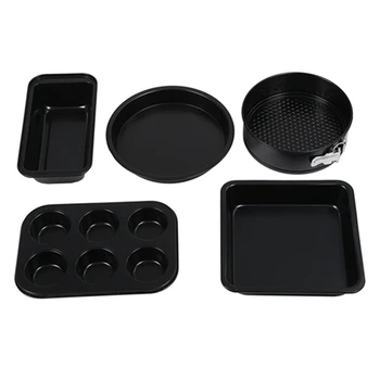 5-Piece Carbon Steel Baking Mold Set Oven Home Cake Biscuit Baking Tray Pizza Dish Kitchen Tool Baking Mold 
5-Piece Carbon Steel Baking Mold Set Oven Home Cake Biscuit Baking Tray Pizza Dish Kitchen Tool Baking Mold