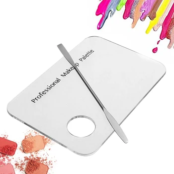 Acrylic Cosmetic Face Makeup Palette Spatula Transparent Foundation Mixing Make Up Tool fan shape Palette for Beauty Make up
Acrylic Cosmetic Face Makeup Palette Spatula Transparent Foundation Mixing Make Up Tool fan shape Palette for Beauty Make up
