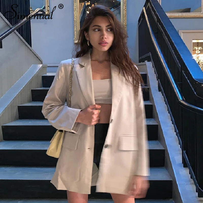 Simenual Casual Fashion Office Lady Blazers Long Sleeve Solid Slim Autumn 2019 Jacket Women Single-Breasted Button V Neck Blazer
Simenual Casual Fashion Office Lady Blazers Long Sleeve Solid Slim Autumn 2019 Jacket Women Single-Breasted Button V Neck Blazer