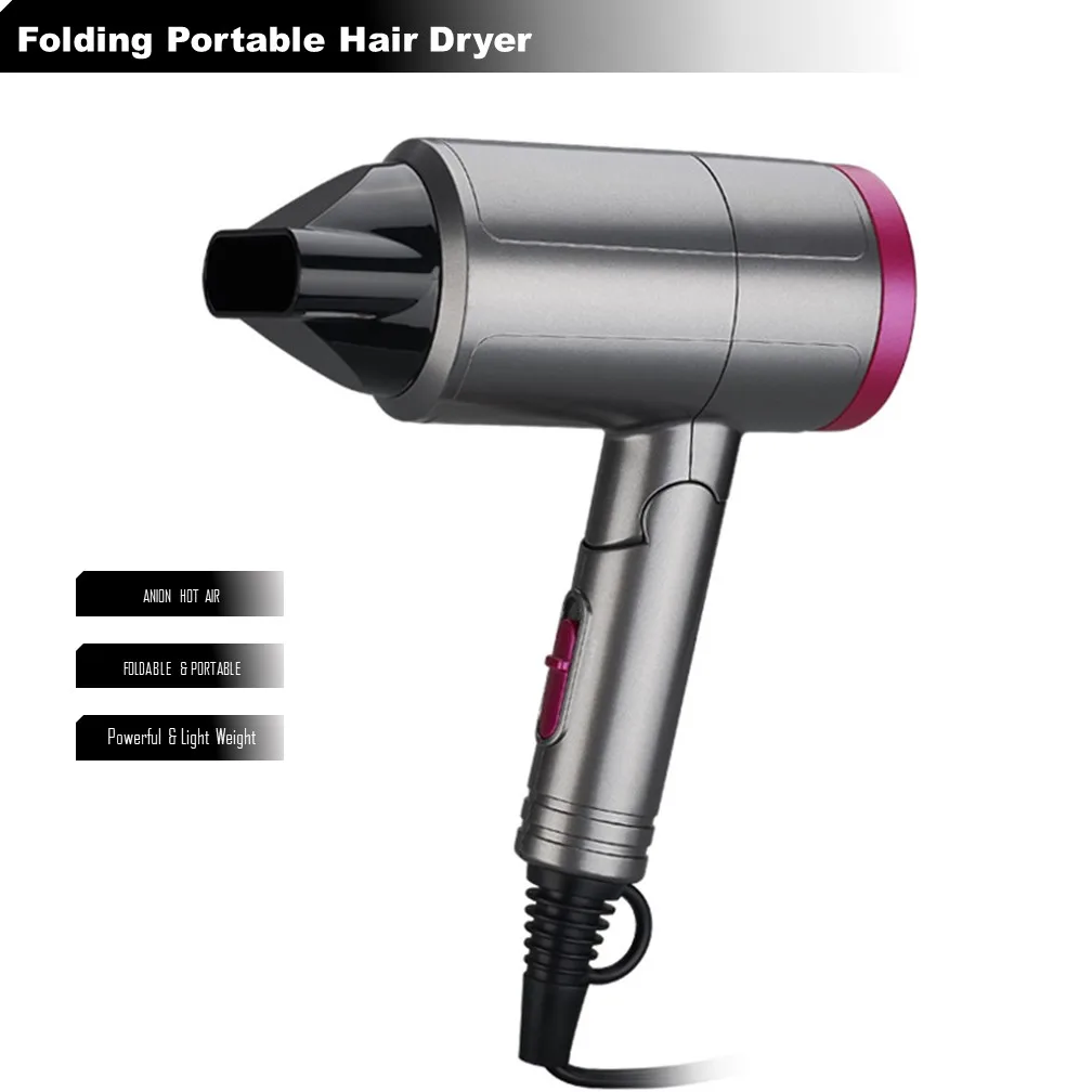 Travel Compact Pack Anion Hair Dryer Portable Light Weight 1300W Dryer Hair Air Outlet Anti-Hot Innovative Diversion Design
Travel Compact Pack Anion Hair Dryer Portable Light Weight 1300W Dryer Hair Air Outlet Anti-Hot Innovative Diversion Design