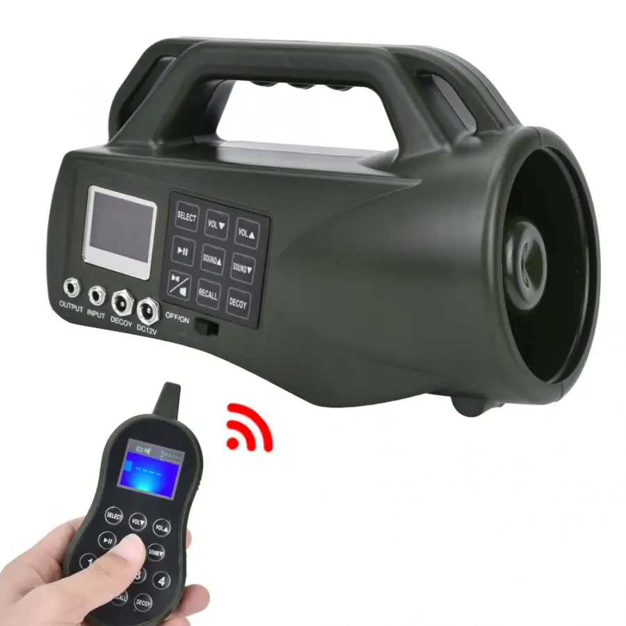 Hunting Decoy Bird Sounds Voice Caller Player Hunting Bird Predator Loudspeaker Lures Birds Calls Speaker with Remote Control
Hunting Decoy Bird Sounds Voice Caller Player Hunting Bird Predator Loudspeaker Lures Birds Calls Speaker with Remote Control