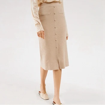 Knitted Skirt Skirt Casual Style 100% Wool Fabric High Waist Pockets Knitted Skirt 6 Colors Work Office Elegant New Fashion 
Knitted Skirt Skirt Casual Style 100% Wool Fabric High Waist Pockets Knitted Skirt 6 Colors Work Office Elegant New Fashion