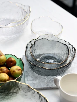 Japanese Style Iceberg Glass Bowl with Glod Rim Transparent Salad Fruit Soup Dessert Snack Foods Mixing Bowl Tea Wash Large
Japanese Style Iceberg Glass Bowl with Glod Rim Transparent Salad Fruit Soup Dessert Snack Foods Mixing Bowl Tea Wash Large