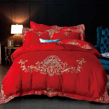 Home Bed-Cover 100 Egyptian Cotton Linens Embroidery Duvet Cover Set Pillowcase Flat Fitted Sheet
Home Bed-Cover 100 Egyptian Cotton Linens Embroidery Duvet Cover Set Pillowcase Flat Fitted Sheet