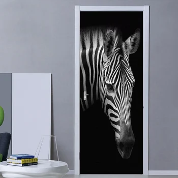 DIY 3D Door Sticker PVC Self-adhesive Black White Zebra Photo Wallpaper Animal Decal Living Room Bedroom Door Home Decor Sticker
DIY 3D Door Sticker PVC Self-adhesive Black White Zebra Photo Wallpaper Animal Decal Living Room Bedroom Door Home Decor Sticker