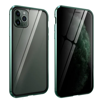 For IPhone 11 Pro Max Anti-peeping Magnetic Phone Case Two Sides Tempered Glass Phone Cover Shatter-resistant Shell
For IPhone 11 Pro Max Anti-peeping Magnetic Phone Case Two Sides Tempered Glass Phone Cover Shatter-resistant Shell