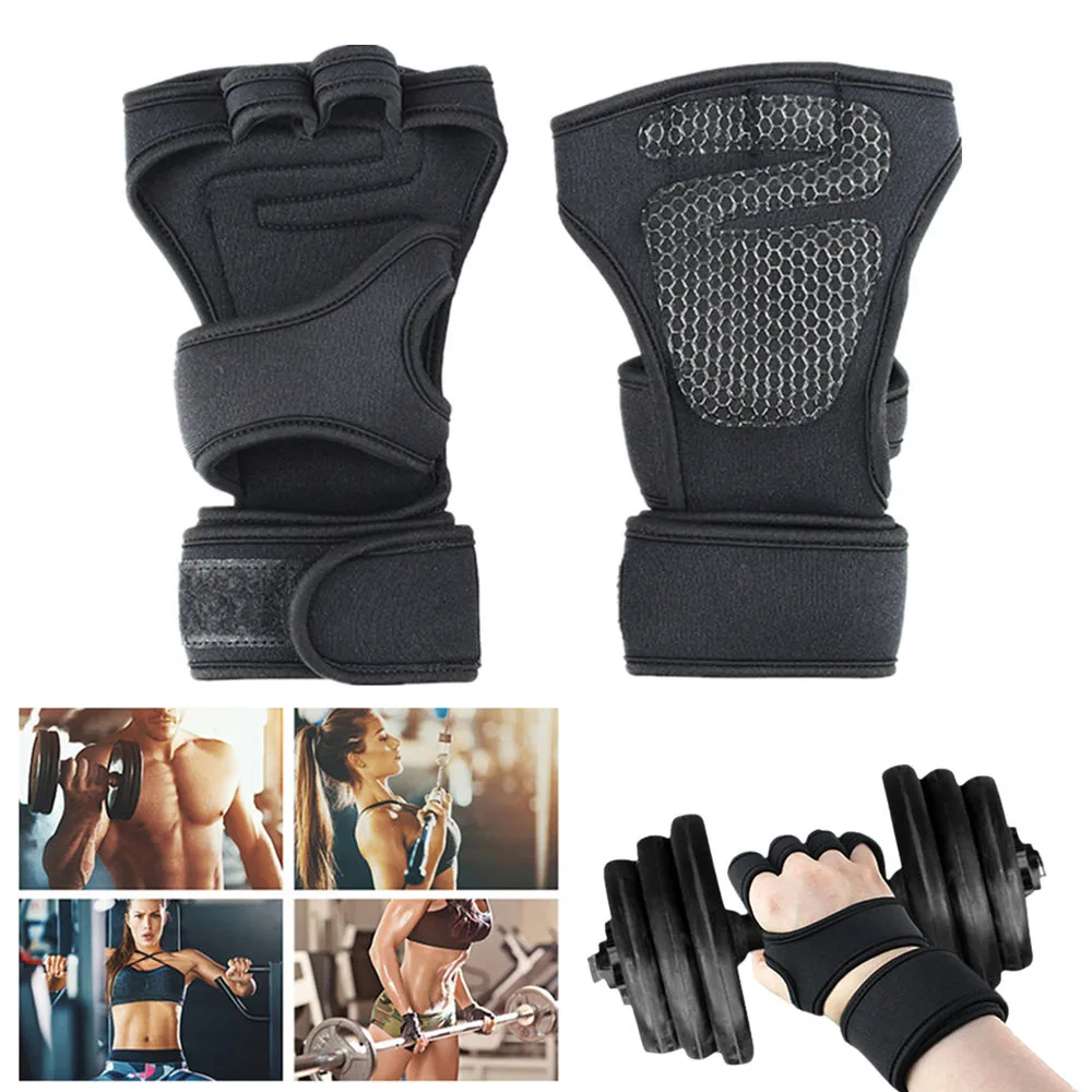1 пара Перчатки для фитнеса в тренажерном зале защита ладоней и запястья