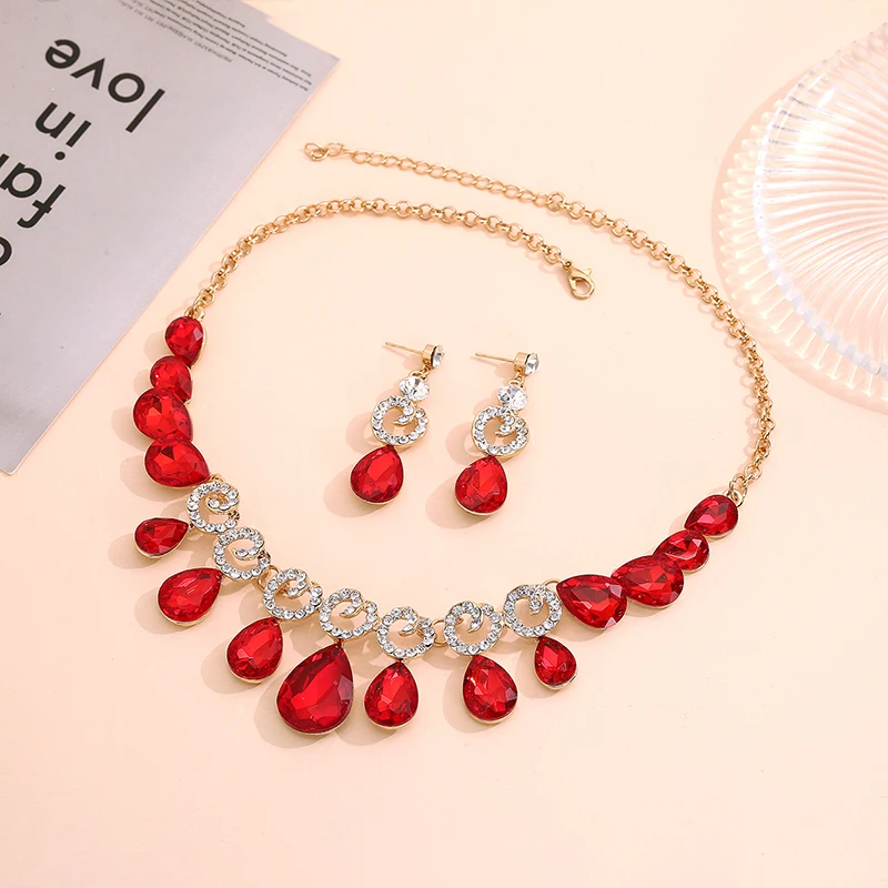 FARLENA Jewelry Elegant Water Drop Shape Crystal Rhinestones Necklace Earrings Set Bridal Wedding Prom Jewelry Sets
FARLENA Jewelry Elegant Water Drop Shape Crystal Rhinestones Necklace Earrings Set Bridal Wedding Prom Jewelry Sets